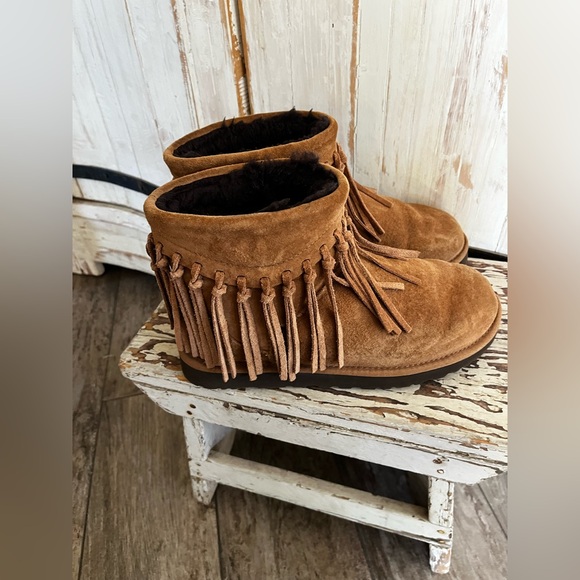 UGG Australia Wynona fringe short boots - Picture 4 of 7